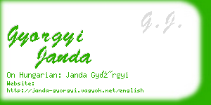 gyorgyi janda business card